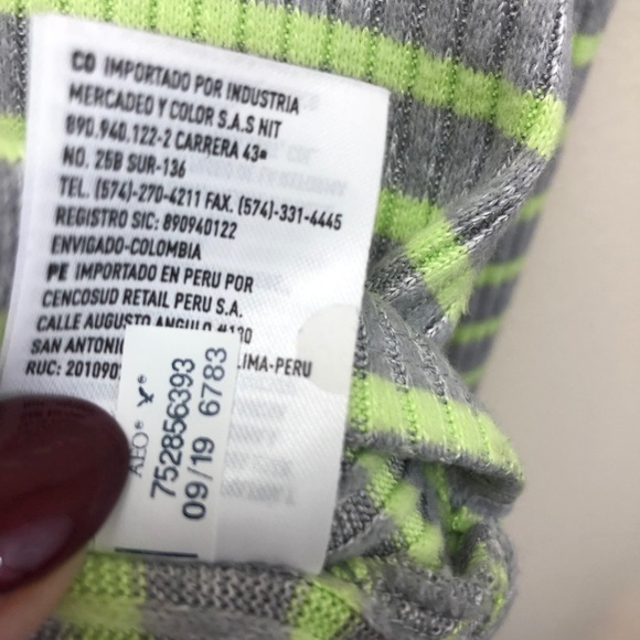 5/$20 American EAGLE super‎ soft striped ribbed top - Picture 5 of 8